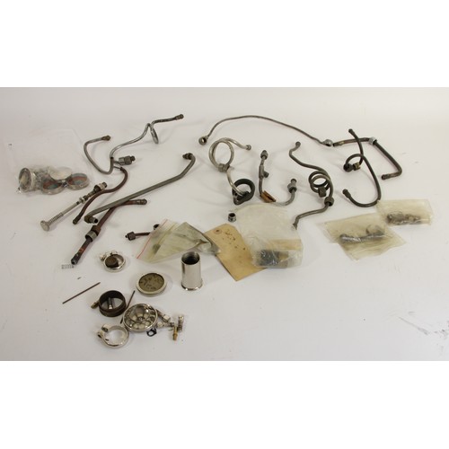 157 - A collection of AMAC/Amal/B&B carburettor parts and pipework