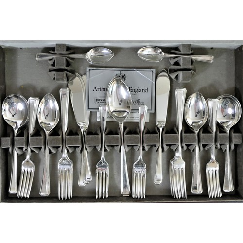 102 - An Arthur Price Of England cased canteen of cutlery 'Harley pattern' 70 piece, eight place settings.