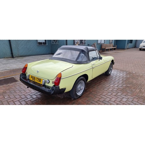 318 - 1977 MGB Roadster, 1798cc. Registration number PBB 171R (see text). Chassis number GHN5 42921G. Engi... 