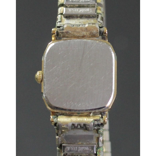 Longines a ladies gilt metal quartz wristwatch expanding bracelet