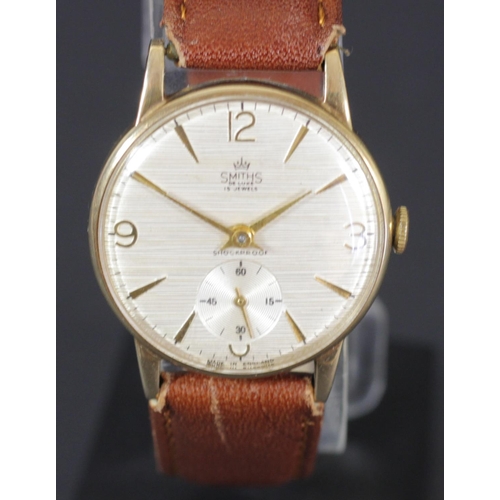 176 - British Railways interest; A 9ct gold Smiths De Luxe manual wind gentleman's presentation wristwatch... 