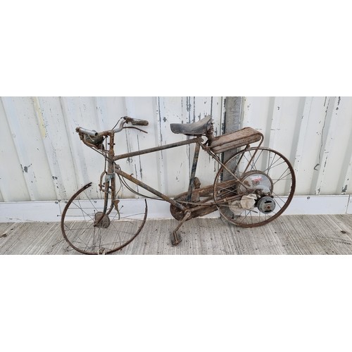 301 - A c.1955 BSA Winged Wheel project, with a BSA bicycle frame. Sold with a BSA bicycle tax disc, regis... 
