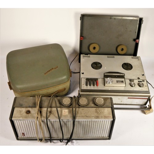 34 - A Bush transistorised with Garrard turntable, together with a Bush transistorised stereo ampilifer, ... 