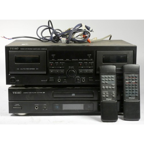 41 - A Teac W-890R Mk II cassette deck double auto reverse with remote, together with a Teac CD P1260 CD ... 