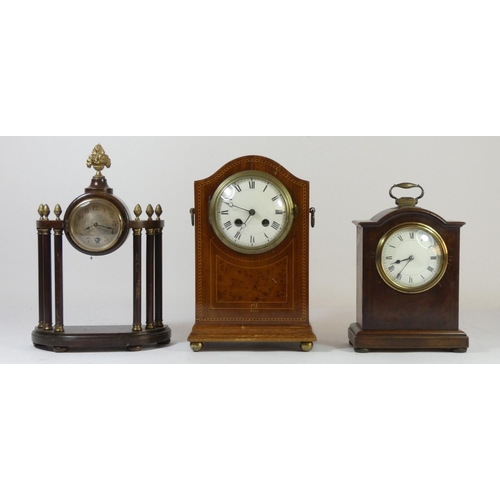 An early 20th Century German pillar clock by Junghans having 8