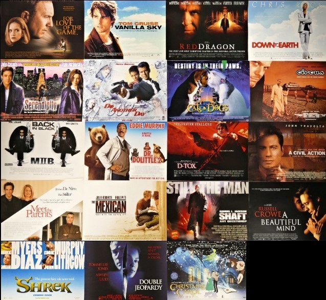 Approximately 2000 movie posters 40cm x 30cm to include the films ...