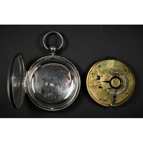 91 - A George III Irish silver verge pocket watch by L'Estrange, Dublin, Dublin assay 1806, white enamel ... 