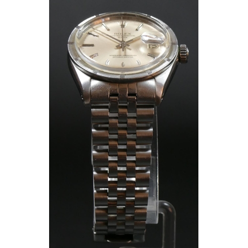 105 - Rolex Oyster Perpetual date, a stainless steel gentleman's wristwatch, model 1501/0, c.1965, case nu... 