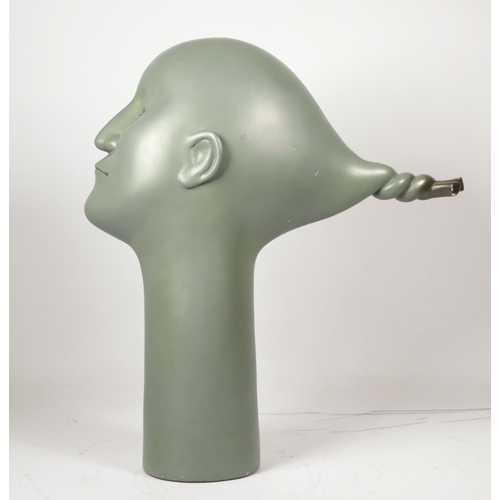 121 - Sergio Benvenuti (Italian 20th century), Grey Head, c.1980/90, composition loaded, unsigned, 47cm