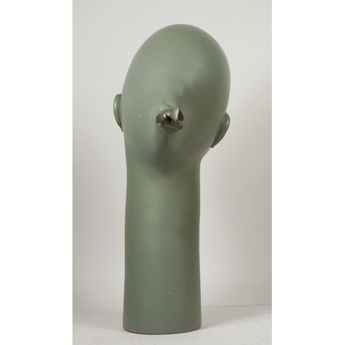 121 - Sergio Benvenuti (Italian 20th century), Grey Head, c.1980/90, composition loaded, unsigned, 47cm