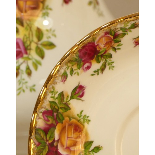 159 - A Royal Albert (Old Country Roses) breakfast and afternoon tea service for 12 place settings compris... 