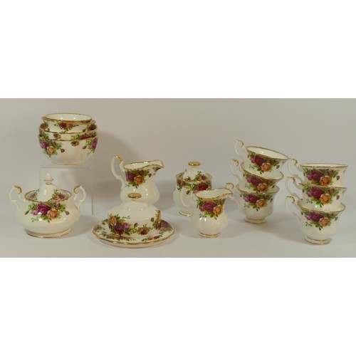 159 - A Royal Albert (Old Country Roses) breakfast and afternoon tea service for 12 place settings compris... 