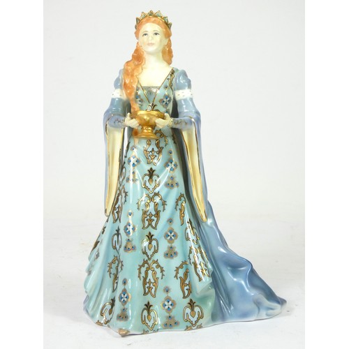 165 - Royal Worcester bone china figurines, to include 'The Chalice Of love' ltd edition 847/7500, with ce... 