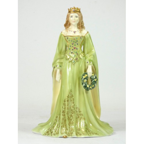 167 - Royal Worcester bone china figurines, to include 'The Fair Maiden Of Astolat' ltd edition 847/7500, ... 