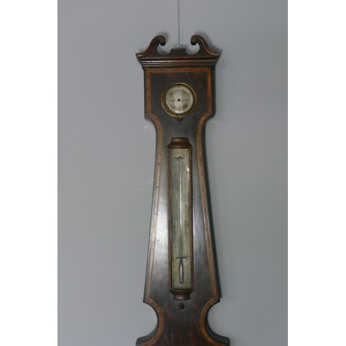 202 - A. Maspoli, Hull - A Victorian mahogany four glass wheel barometer, the silvered 8