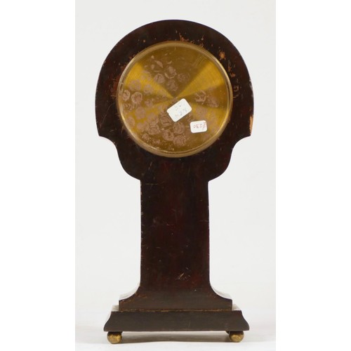 224 - An Edwardian mahogany mantel clock with boxwood inlay, retailed by Kendal & Dent, Cheapside, French ... 