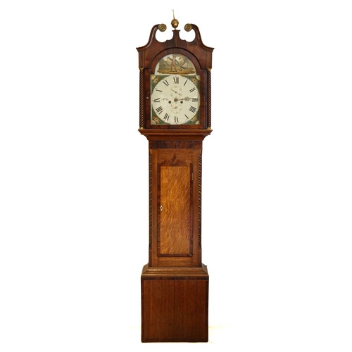 239 - A Victorian 8 day oak longcase clock, the 13