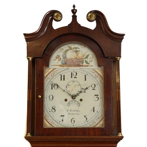 236 - J. Richardson, Bubwith, an early 19th century oak and mahogany 8 day longcase clock, the painted dia... 