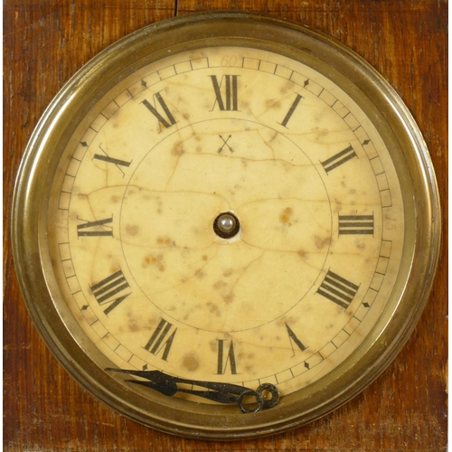 234 - A late 19th Century oak miniature longcase clock, by X.L the movement by Hamburg American Clock Comp... 