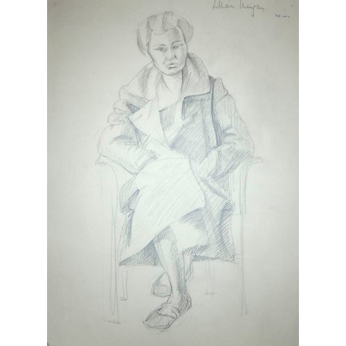 260 - Lilian Mingay (20th century), a portfolio of 32 mainly male nude studies, signed, inscribed and date... 