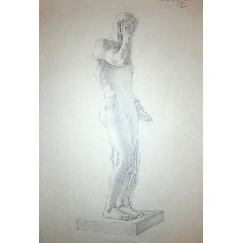 260 - Lilian Mingay (20th century), a portfolio of 32 mainly male nude studies, signed, inscribed and date... 