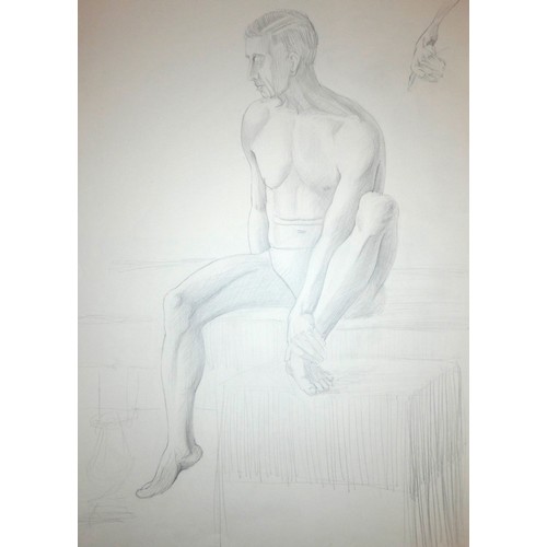 260 - Lilian Mingay (20th century), a portfolio of 32 mainly male nude studies, signed, inscribed and date... 