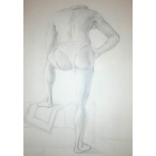 260 - Lilian Mingay (20th century), a portfolio of 32 mainly male nude studies, signed, inscribed and date... 