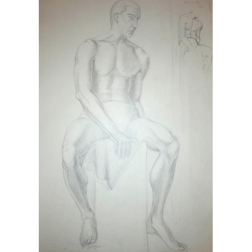 260 - Lilian Mingay (20th century), a portfolio of 32 mainly male nude studies, signed, inscribed and date... 