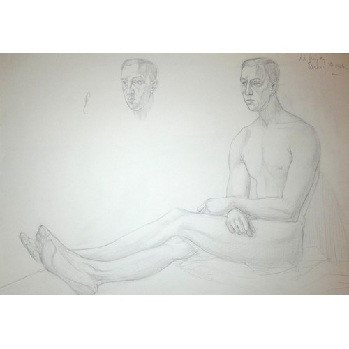 260 - Lilian Mingay (20th century), a portfolio of 32 mainly male nude studies, signed, inscribed and date... 