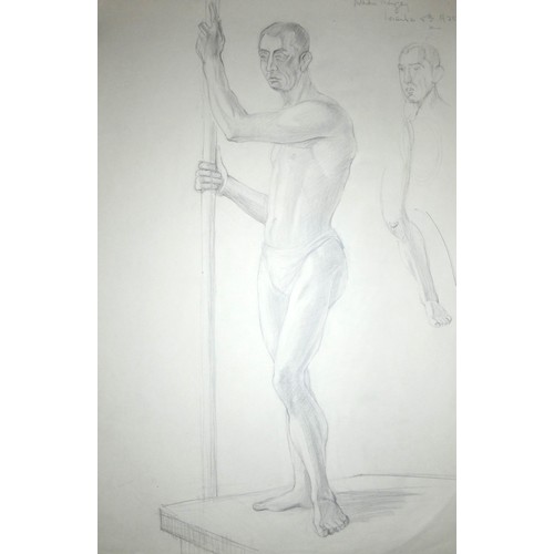 260 - Lilian Mingay (20th century), a portfolio of 32 mainly male nude studies, signed, inscribed and date... 