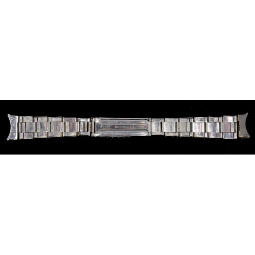 102 - A Rolex Oyster stainless steel sprung bracelet, end links stamped 63, 19mm, length 16.5cm