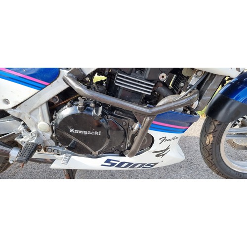 629 - 1990 Kawasaki GPZ500S, 498cc. Registration number G36 CRD. Frame number EX500A-038949. Engine number... 