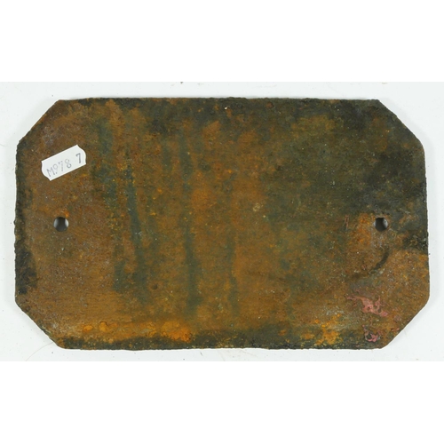 60 - A cast iron railway wagon owners plate, Shell Mex & BP Ltd, London. (No 5442) 23 x 14cm.