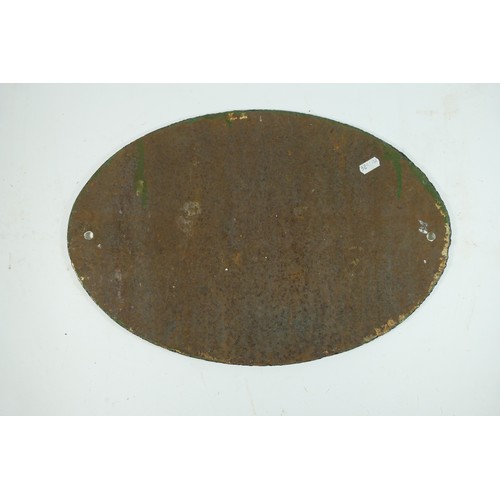 79 - Oval cast iron railway bridge plate, LNWR 56, 46 x 31cm.