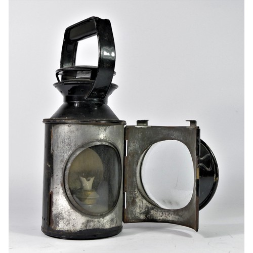 88 - A B.R three aspect hand lamp, complete with burner, 30cm tall