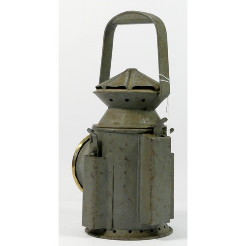 108 - War department 1945, three aspect handlamp, body stamped with WD Arrow and date, with burner but no ... 