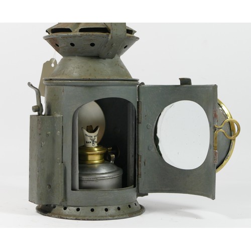 108 - War department 1945, three aspect handlamp, body stamped with WD Arrow and date, with burner but no ... 