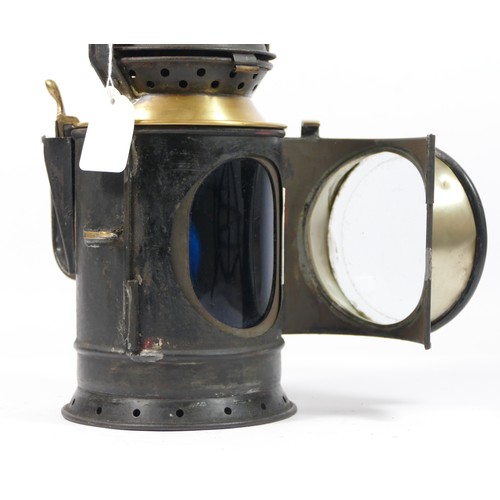 110 - GWR four aspect handlamp, body stamped GWR 624, with burner.