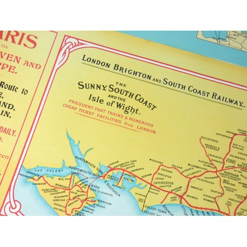 125 - Two reprinted copies of carriage prints, Southern Railway, 55 x 25cm and London, Brighton and South ... 