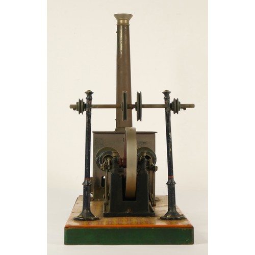 182 - Georges Carette et Cie, a twin cylinder horizontal live steam steam engine, model 694/2, c.1911, lit... 