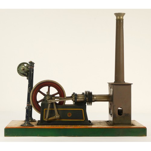 182 - Georges Carette et Cie, a twin cylinder horizontal live steam steam engine, model 694/2, c.1911, lit... 