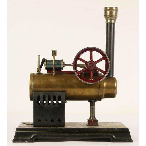 191 - Gebruder Bing, a horizontal live steam stationary engine, 1912 - 23 diamond makers mark, lithograph ... 