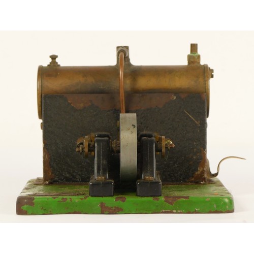 193 - An English ESL Major 1550 horizontal boiler stationary live steam engine, burner, 14 x 15cm.