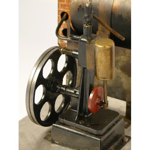 194 - A Doll et Cie vertical live steam boiler, c.1920-30, lacking burner, height 25cm, a vintage horizont... 