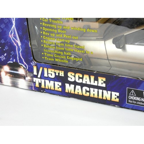 208 - Back To The Future III 1:15 scale time machine DeLorean model, new in box, made by Diamond Select To... 