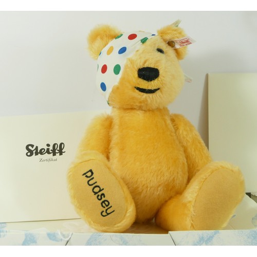 235 - Steiff, Saint Nicholas Teddy Bear, limited edition 283/2008, with certificate, boxed with gold plate... 