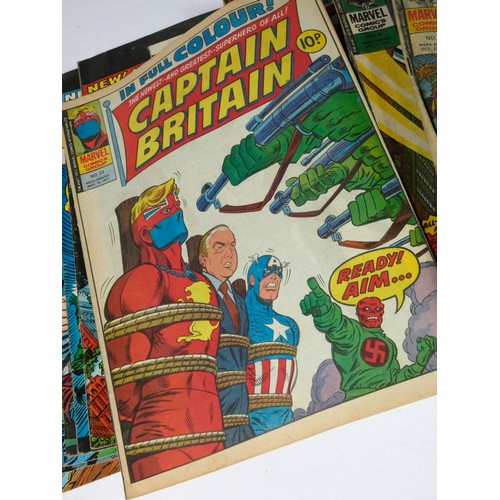 257 - Thirty one issues of Marvel's Captain Britain, issues 1 through 39 (missing #16, #17, #18, #29, #30,... 