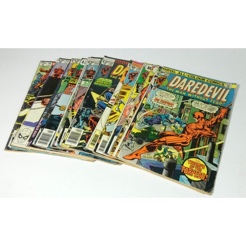 259 - Sixteen Marvel Daredevil graphic novels, issues #126, #127, #133, #135, #138, #139, #144, #152, #154... 