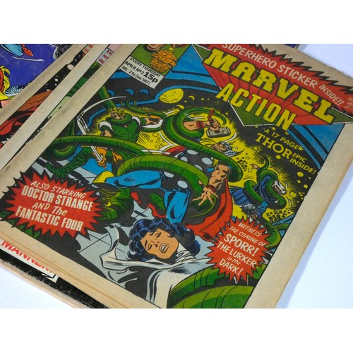 260 - Marvel Treasury Edition Giant Superhero Team-Up special collectors issue, three Marvel Action graphi... 