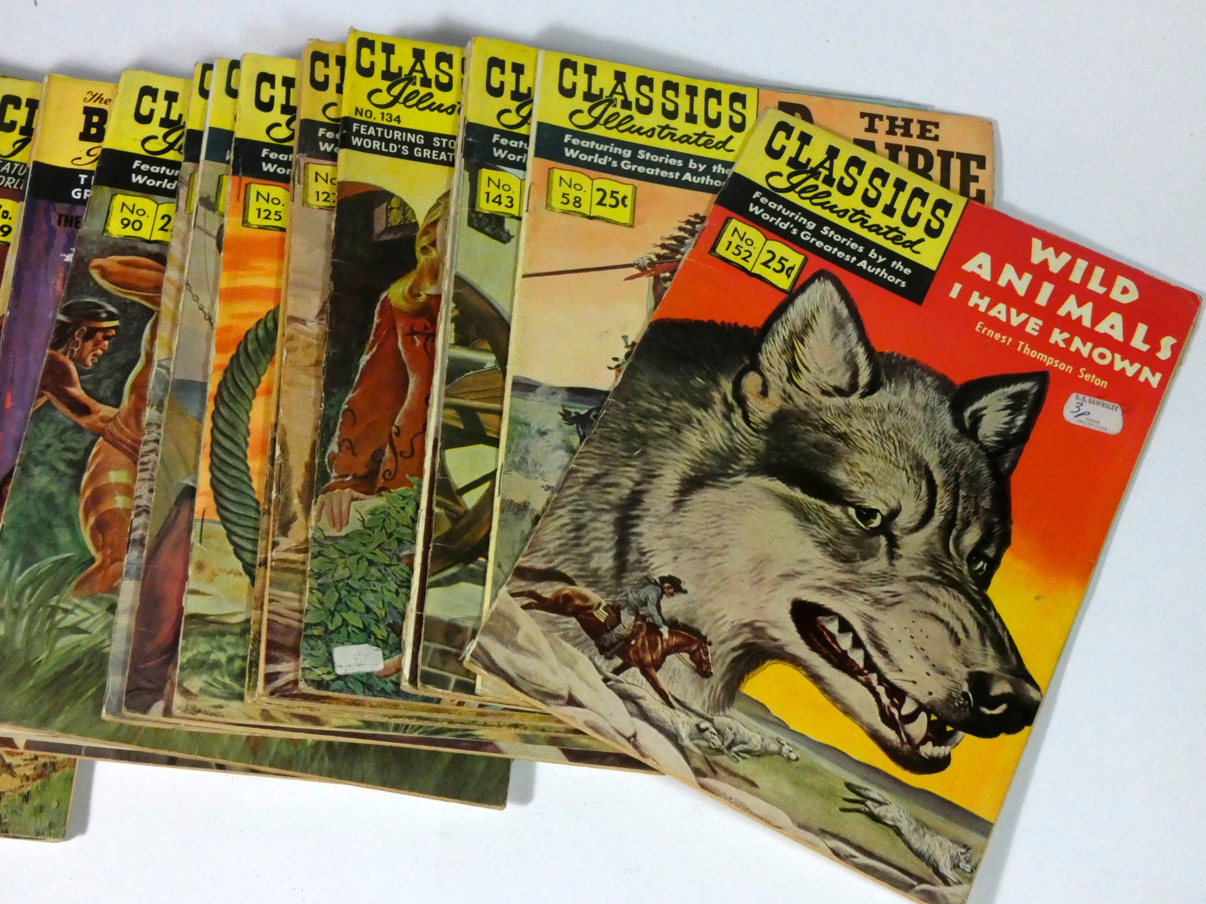 Twenty four Classics Illustrated comics, issues 42, 54, 55, 57, 58